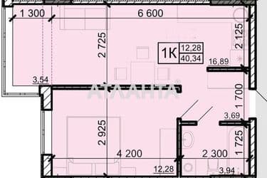 1-room apartment apartment by the address st. Vilyamsa ak (area 40,3 m²) - Atlanta.ua - photo 24