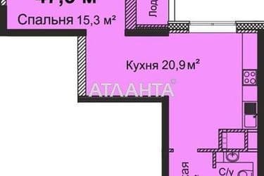 1-room apartment apartment by the address st. Varnenskaya (area 50 m²) - Atlanta.ua - photo 13