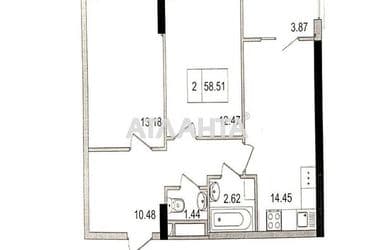 2-rooms apartment apartment by the address st. 7 km ovidiopolskoy dor (area 59 m²) - Atlanta.ua - photo 9