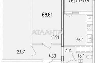 2-комнатная квартира по адресу ул. Краснова (площадь 69 м²) - Atlanta.ua - фото 8