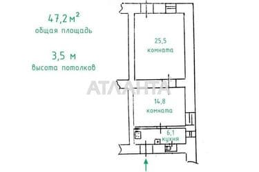 2-rooms apartment apartment by the address st. Malaya arnautskaya Vorovskogo (area 47,2 m²) - Atlanta.ua - photo 8