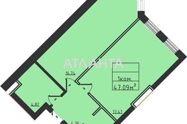 1-room apartment apartment by the address st. Dacha Kovalevskogo Amundsena (area 41,5 m²) - Atlanta.ua - photo 6