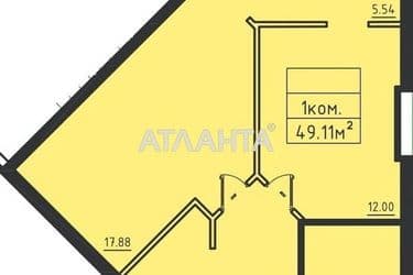 1-комнатная квартира по адресу ул. Дача ковалевского (площадь 45,4 м²) - Atlanta.ua - фото 6