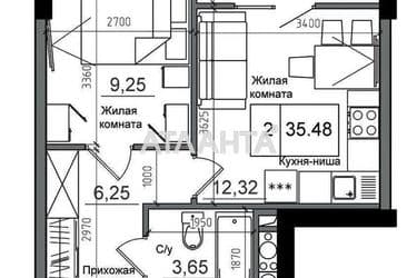 1-кімнатна квартира за адресою вул. Спрейсу (площа 35,6 м²) - Atlanta.ua - фото 20