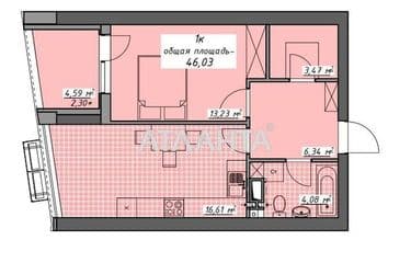 1-room apartment apartment by the address st. Kurortnyy per (area 46,0 m²) - Atlanta.ua - photo 16
