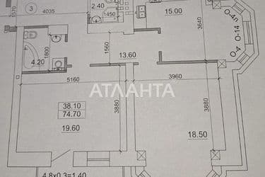 2-комнатная квартира по адресу ул. Литвака Бориса (площадь 75 м²) - Atlanta.ua - фото 16