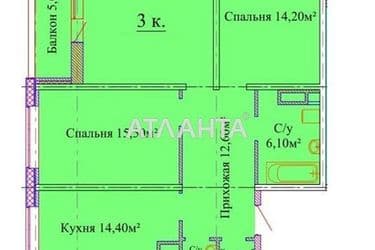 3-кімнатна квартира за адресою вул. Варненська (площа 87 м²) - Atlanta.ua - фото 22