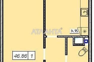 1-room apartment apartment by the address st. Zhemchuzhnaya (area 47 m²) - Atlanta.ua - photo 18