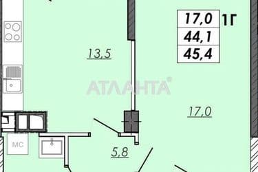 1-room apartment apartment by the address st. Ovidiopolskaya dor (area 45,4 m²) - Atlanta.ua - photo 10