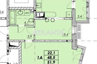 1-room apartment apartment by the address st. Prokhorovskaya Khvorostina (area 52 m²) - Atlanta.ua - photo 8