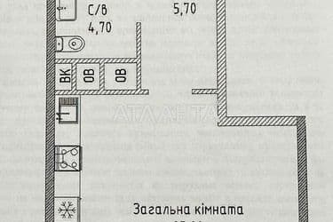 1-room apartment apartment by the address st. Gagarinskoe plato (area 35,6 m²) - Atlanta.ua - photo 7