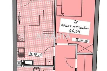 1-комнатная квартира по адресу Курортный пер. (площадь 44,7 м²) - Atlanta.ua - фото 16