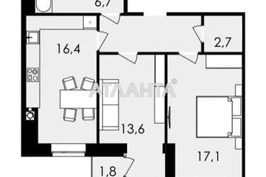 2-rooms apartment apartment by the address st. Pravednikov mira (area 66,5 m²) - Atlanta.ua - photo 18