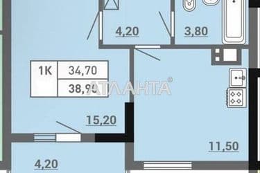1-room apartment apartment by the address st. Pishonovskaya (area 38,9 m²) - Atlanta.ua - photo 10