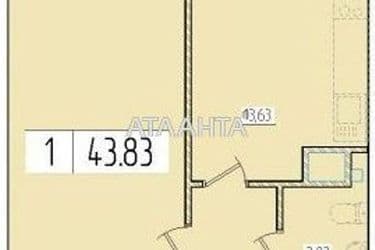 1-room apartment apartment by the address st. Zhemchuzhnaya (area 43,8 m²) - Atlanta.ua - photo 20