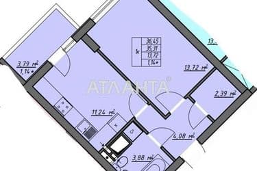 1-room apartment apartment by the address st. Vorobeva ak (area 36,9 m²) - Atlanta.ua - photo 33