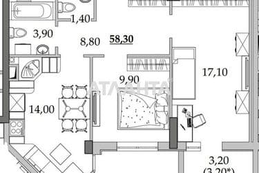 2-rooms apartment apartment by the address st. Vilyamsa ak (area 58,3 m²) - Atlanta.ua - photo 7