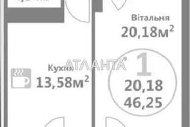 1-room apartment apartment by the address st. Glinyanskiy Trakt (area 46,3 m²) - Atlanta.ua - photo 15