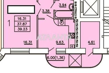 1-room apartment apartment by the address st. Dnepropetr dor Semena Paliya (area 39,2 m²) - Atlanta.ua - photo 16