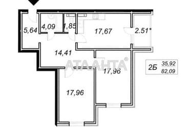 3-комнатная квартира по адресу ул. Кургузова (площадь 82 м²) - Atlanta.ua - фото 22