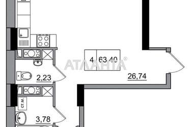 3-rooms apartment apartment by the address st. 7 km ovidiopolskoy dor (area 63,4 m²) - Atlanta.ua - photo 7