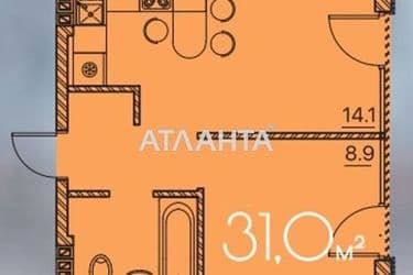 1-room apartment apartment by the address st. Lyustdorfskaya dor Chernomorskaya dor (area 31 m²) - Atlanta.ua - photo 6