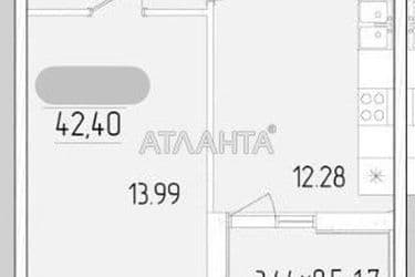 1-комнатная квартира по адресу ул. Краснова (площадь 42,4 м²) - Atlanta.ua - фото 24