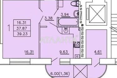 1-room apartment apartment by the address st. Dnepropetrovskaya dor (area 39 m²) - Atlanta.ua - photo 21