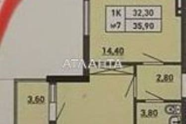 1-room apartment apartment by the address st. Pishonovskaya (area 35,9 m²) - Atlanta.ua - photo 10