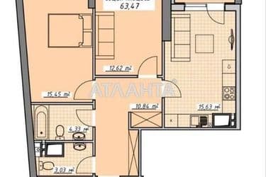 2-комнатная квартира по адресу Курортный пер. (площадь 64,5 м²) - Atlanta.ua - фото 20