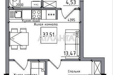 2-rooms apartment apartment by the address st. 7 km ovidiopolskoy dor (area 37,5 m²) - Atlanta.ua - photo 6