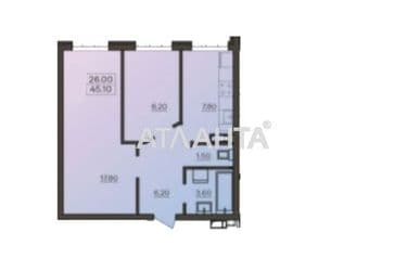 2-rooms apartment apartment by the address st. Marselskaya (area 45,1 m²) - Atlanta.ua - photo 25