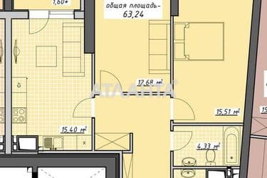 2-rooms apartment apartment by the address st. Kurortnyy per (area 63,7 m²) - Atlanta.ua - photo 12