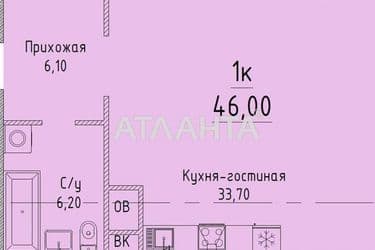 1-room apartment apartment by the address st. Gagarinskoe plato (area 46 m²) - Atlanta.ua - photo 6