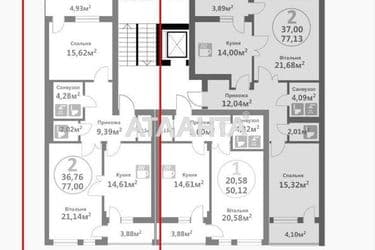2-rooms apartment apartment by the address st. Nadiynaya ul (area 77 m²) - Atlanta.ua - photo 39