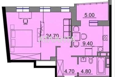 1-room apartment apartment by the address st. Kosvennaya Vegera (area 49,2 m²) - Atlanta.ua - photo 14