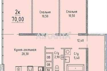 2-rooms apartment apartment by the address st. Gagarinskoe plato (area 69,2 m²) - Atlanta.ua - photo 9