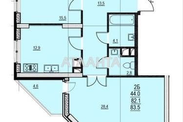 3-rooms apartment apartment by the address st. Frantsuzskiy bul Proletarskiy bul (area 83,5 m²) - Atlanta.ua - photo 37