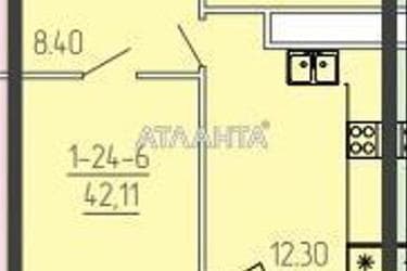 1-кімнатна квартира за адресою вул. Краснова (площа 41,8 м²) - Atlanta.ua - фото 12