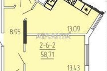 2-кімнатна квартира за адресою вул. Краснова (площа 59,4 м²) - Atlanta.ua - фото 20