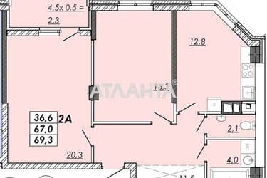 2-кімнатна квартира за адресою Овідіопольська дор. (площа 69,3 м²) - Atlanta.ua - фото 20