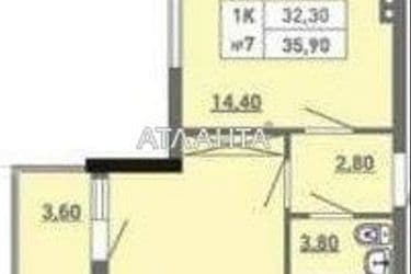1-room apartment apartment by the address st. Pishonovskaya (area 35,9 m²) - Atlanta.ua - photo 14