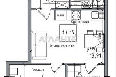 2-rooms apartment apartment by the address st. 7 km ovidiopolskoy dor (area 37,4 m²) - Atlanta.ua - photo 12