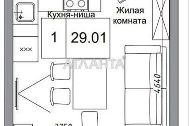 1-room apartment apartment by the address st. 7 km ovidiopolskoy dor (area 29,0 m²) - Atlanta.ua - photo 9