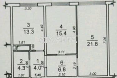 2-rooms apartment apartment by the address st. Zhemchuzhnaya (area 65,6 m²) - Atlanta.ua - photo 17