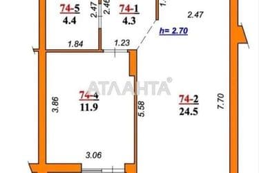1-room apartment apartment by the address st. Kurortnaya (area 47,1 m²) - Atlanta.ua - photo 22