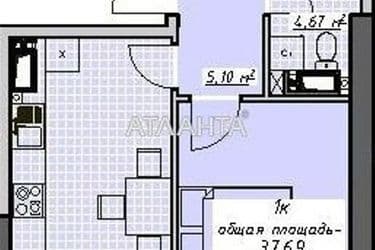 1-room apartment apartment by the address st. Kurortnyy per (area 37,6 m²) - Atlanta.ua - photo 19