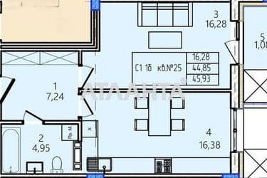 1-комнатная квартира по адресу ул. Заболотного (площадь 46 м²) - Atlanta.ua - фото 10