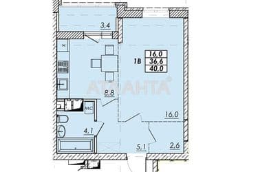 1-room apartment apartment by the address st. Prokhorovskaya Khvorostina (area 40,9 m²) - Atlanta.ua - photo 8