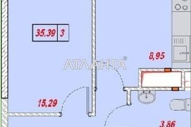 1-room apartment apartment by the address st. Kosvennaya Vegera (area 35,8 m²) - Atlanta.ua - photo 8